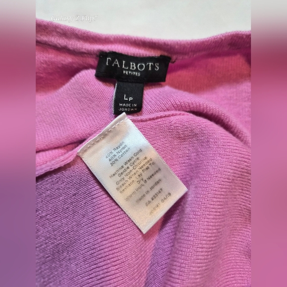 Talbots Petites Soft Pink V-Neck Sweater - Size LP - Picture 2 of 8